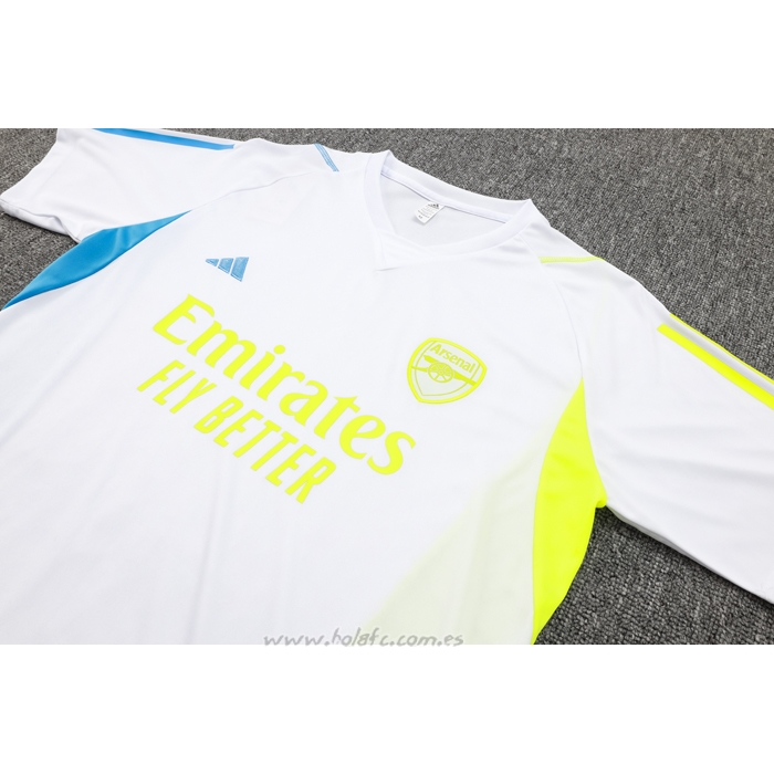 Chandal del Arsenal Manga Corta 2023-2024 Blanco - Pantalon Corto